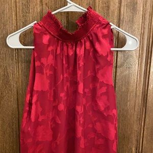 Sleeveless red turtle neck top. Size small LOFT